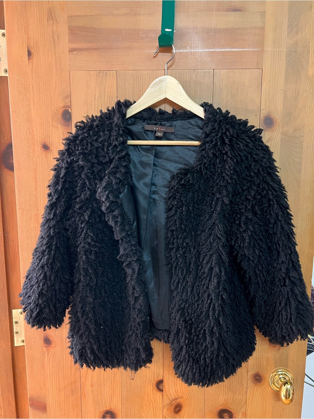 Fever Black Teddy Faux-Shearling Coat